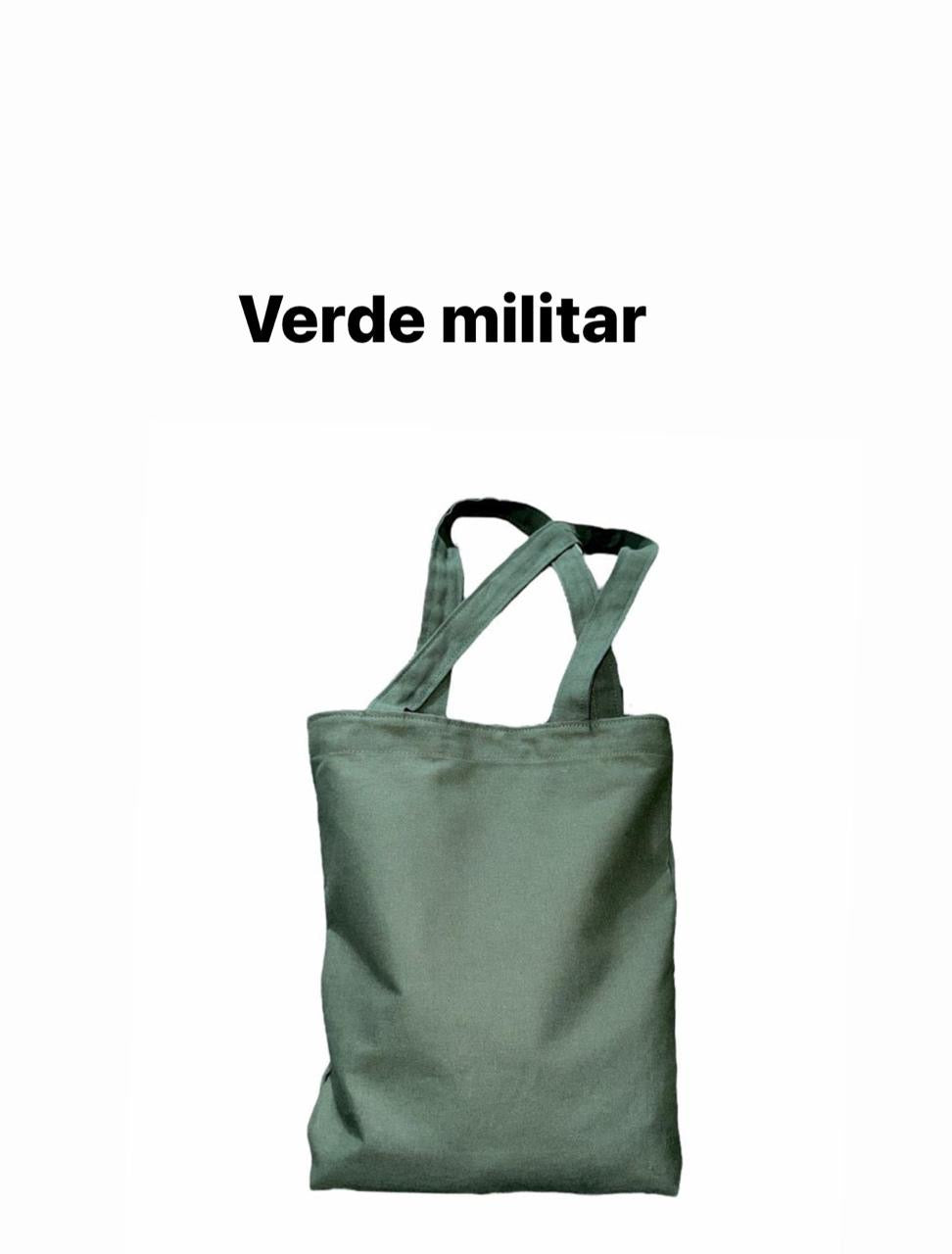 Tote Bag Letra - VERDE MILITAR